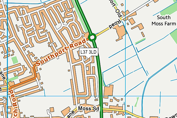 L37 3LD map - OS VectorMap District (Ordnance Survey)