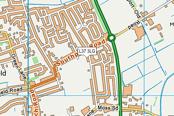 Deansgate Park map (L37 3LG) - OS VectorMap District (Ordnance Survey)