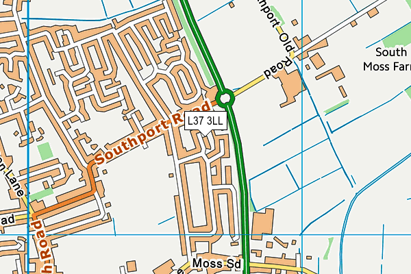 L37 3LL map - OS VectorMap District (Ordnance Survey)