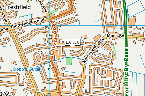 L37 3LX map - OS VectorMap District (Ordnance Survey)