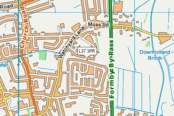 L37 3PR map - OS VectorMap District (Ordnance Survey)