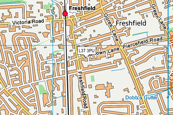 L37 3PU map - OS VectorMap District (Ordnance Survey)