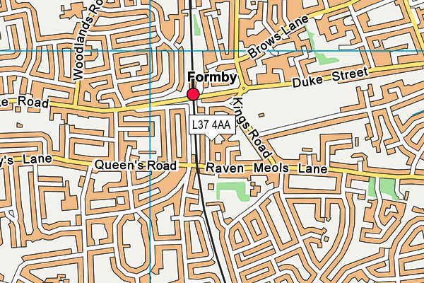 L37 4AA map - OS VectorMap District (Ordnance Survey)