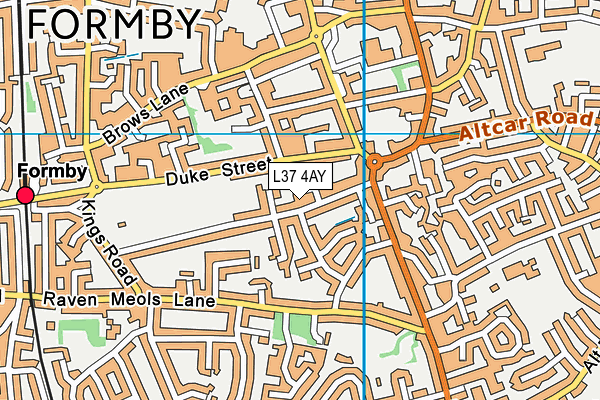 L37 4AY map - OS VectorMap District (Ordnance Survey)