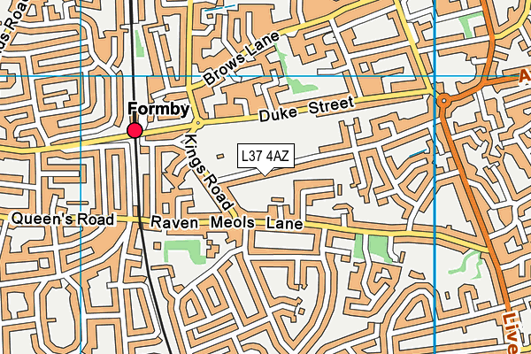 L37 4AZ map - OS VectorMap District (Ordnance Survey)