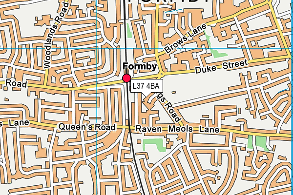 L37 4BA map - OS VectorMap District (Ordnance Survey)