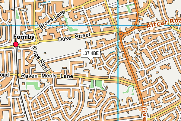 L37 4BE map - OS VectorMap District (Ordnance Survey)