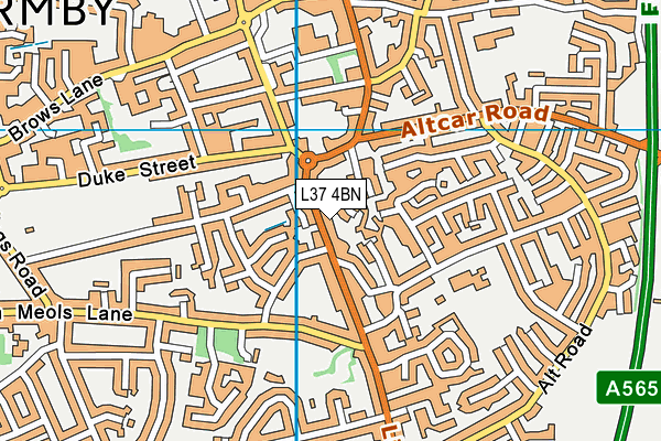 L37 4BN map - OS VectorMap District (Ordnance Survey)