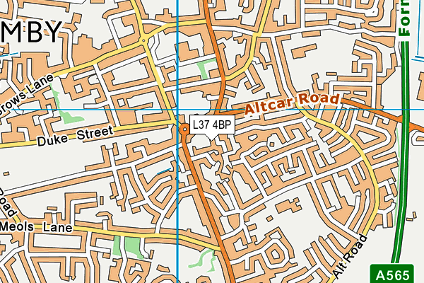 L37 4BP map - OS VectorMap District (Ordnance Survey)