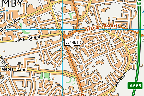 L37 4BT map - OS VectorMap District (Ordnance Survey)