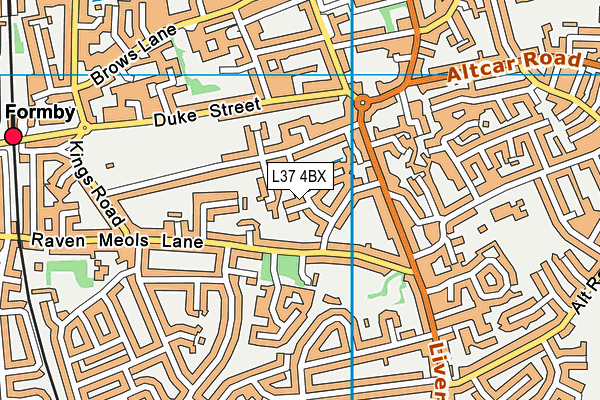 L37 4BX map - OS VectorMap District (Ordnance Survey)