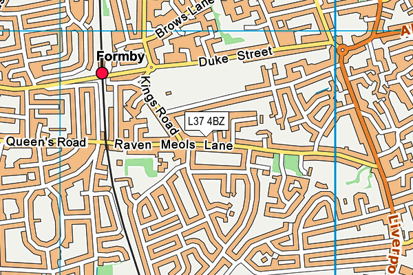 L37 4BZ map - OS VectorMap District (Ordnance Survey)