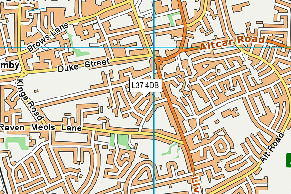 L37 4DB map - OS VectorMap District (Ordnance Survey)