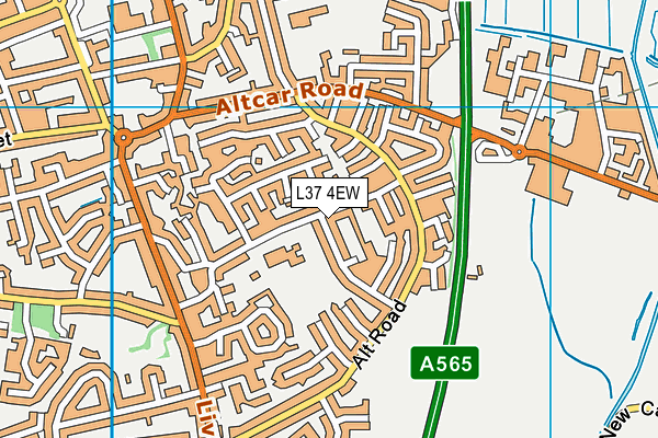 L37 4EW map - OS VectorMap District (Ordnance Survey)