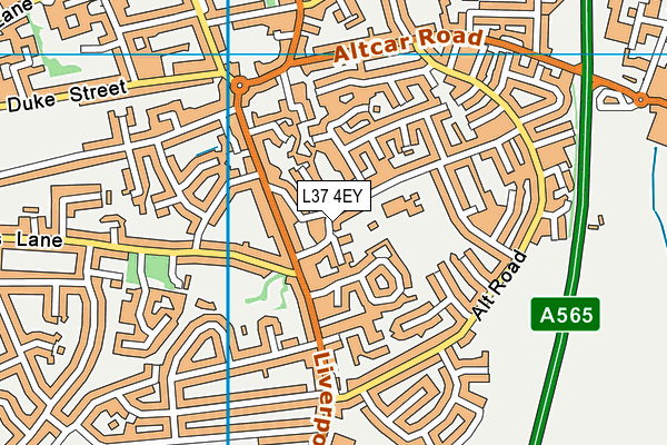L37 4EY map - OS VectorMap District (Ordnance Survey)
