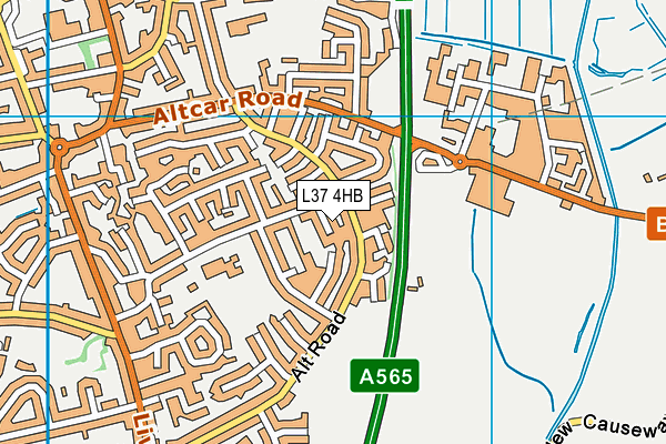 L37 4HB map - OS VectorMap District (Ordnance Survey)