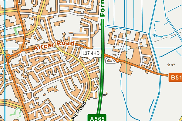 L37 4HD map - OS VectorMap District (Ordnance Survey)