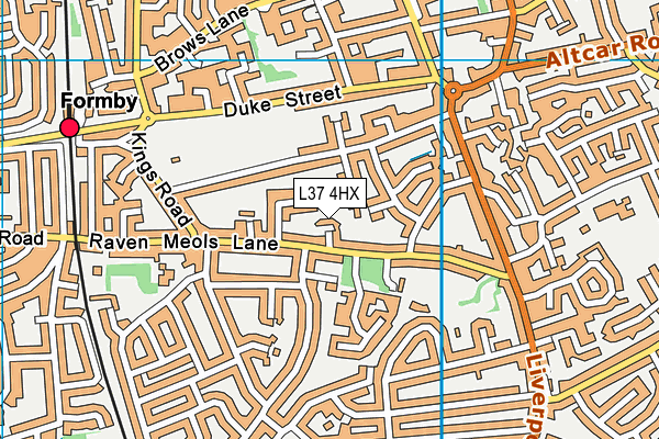 L37 4HX map - OS VectorMap District (Ordnance Survey)