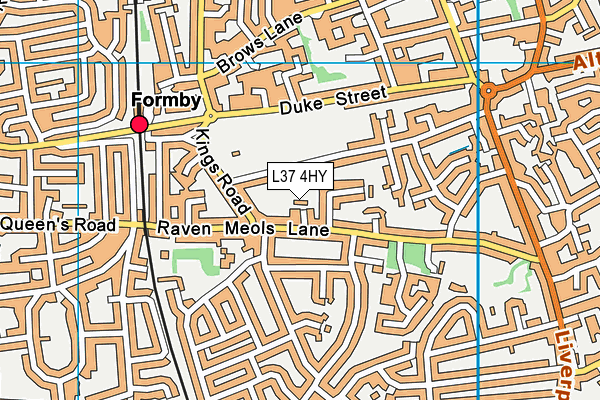 L37 4HY map - OS VectorMap District (Ordnance Survey)