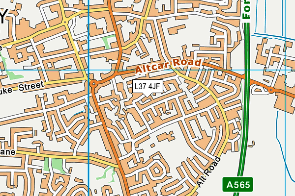 L37 4JF map - OS VectorMap District (Ordnance Survey)
