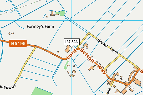 L37 5AA map - OS VectorMap District (Ordnance Survey)