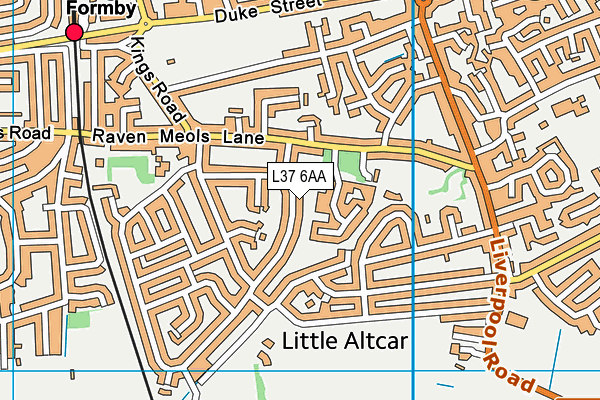 L37 6AA map - OS VectorMap District (Ordnance Survey)