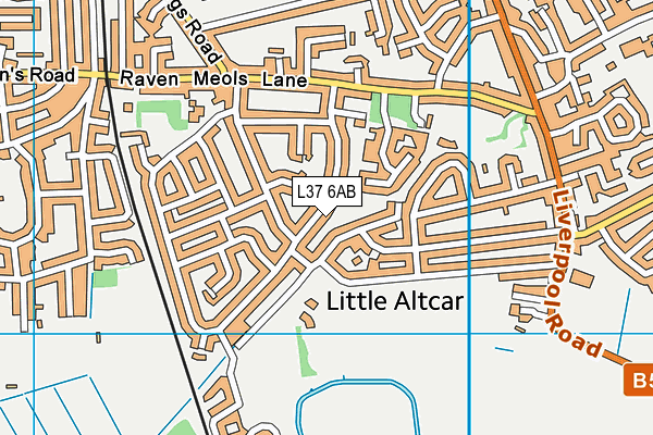 L37 6AB map - OS VectorMap District (Ordnance Survey)