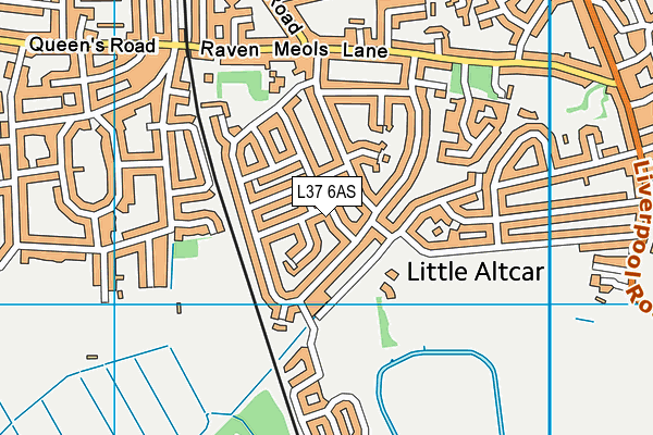 L37 6AS map - OS VectorMap District (Ordnance Survey)