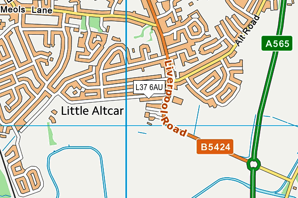 L37 6AU map - OS VectorMap District (Ordnance Survey)