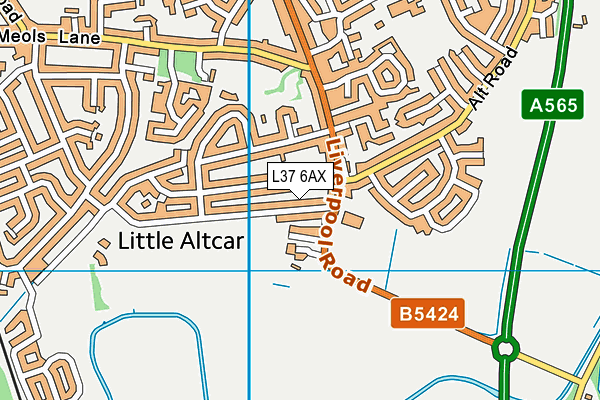 L37 6AX map - OS VectorMap District (Ordnance Survey)