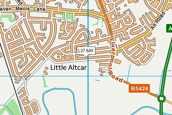 L37 6AY map - OS VectorMap District (Ordnance Survey)