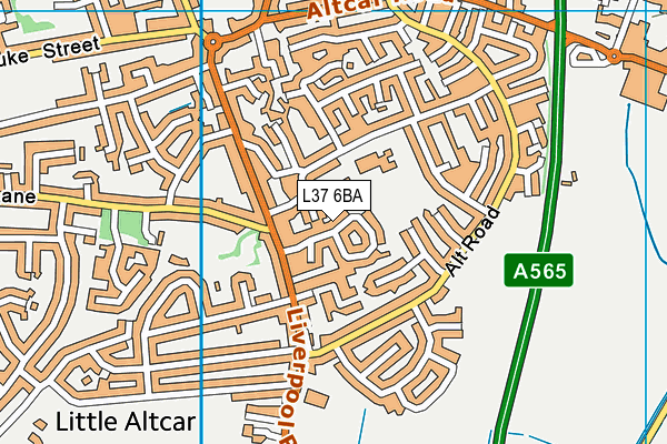 L37 6BA map - OS VectorMap District (Ordnance Survey)