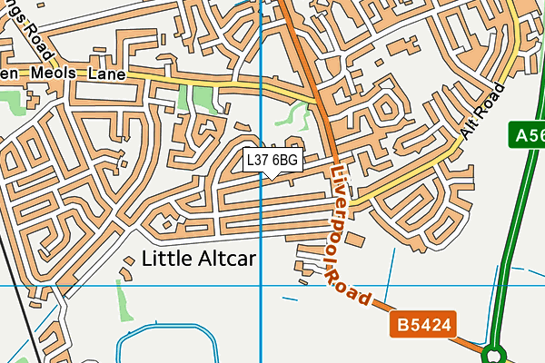 L37 6BG map - OS VectorMap District (Ordnance Survey)