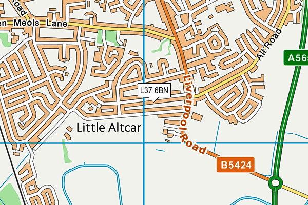 L37 6BN map - OS VectorMap District (Ordnance Survey)