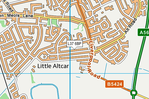 L37 6BP map - OS VectorMap District (Ordnance Survey)
