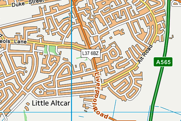 L37 6BZ map - OS VectorMap District (Ordnance Survey)