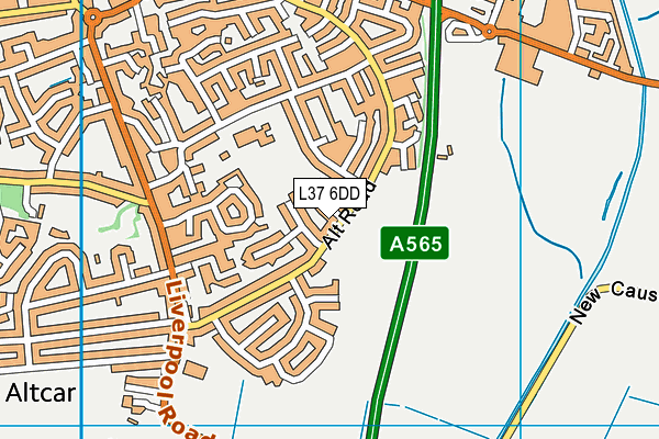 L37 6DD map - OS VectorMap District (Ordnance Survey)