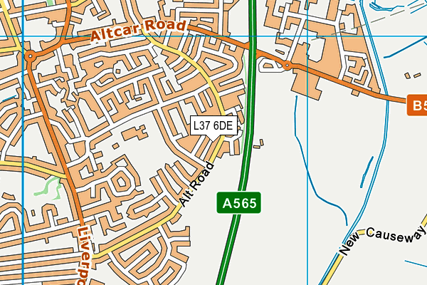 L37 6DE map - OS VectorMap District (Ordnance Survey)