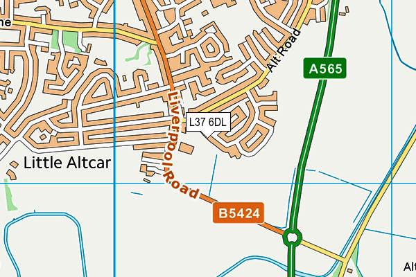 L37 6DL map - OS VectorMap District (Ordnance Survey)