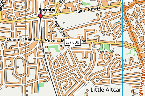 L37 6DU map - OS VectorMap District (Ordnance Survey)