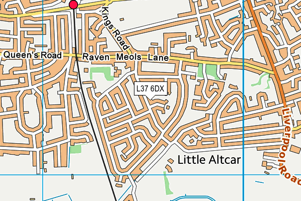 L37 6DX map - OS VectorMap District (Ordnance Survey)