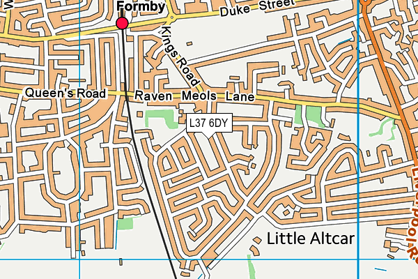 L37 6DY map - OS VectorMap District (Ordnance Survey)