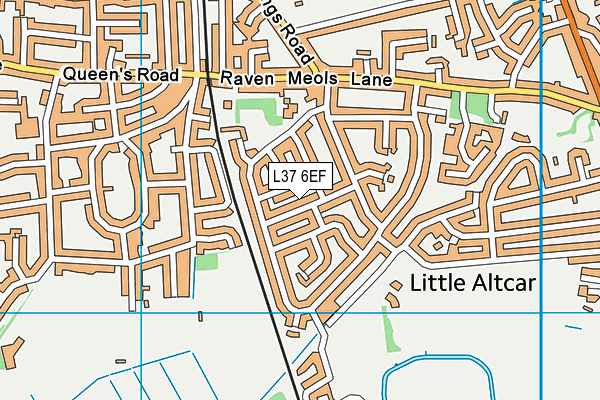 L37 6EF map - OS VectorMap District (Ordnance Survey)