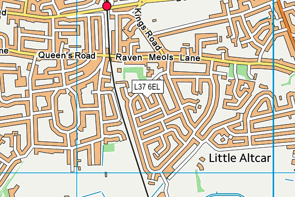 L37 6EL map - OS VectorMap District (Ordnance Survey)