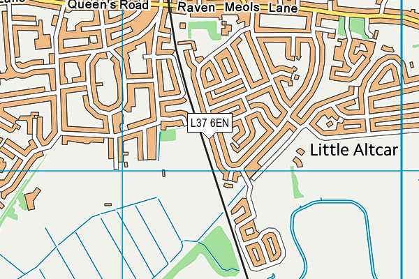 L37 6EN map - OS VectorMap District (Ordnance Survey)