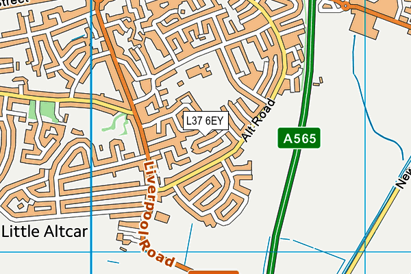 L37 6EY map - OS VectorMap District (Ordnance Survey)