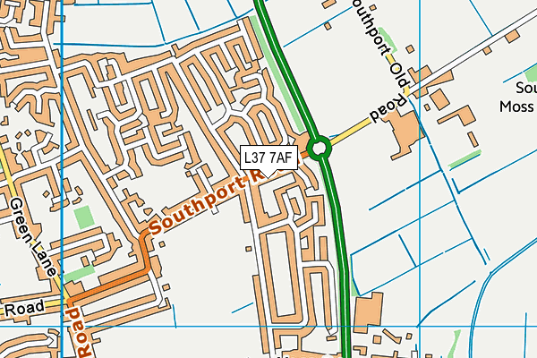 L37 7AF map - OS VectorMap District (Ordnance Survey)