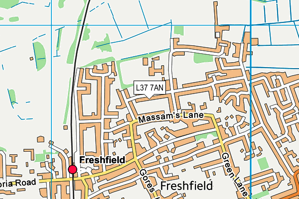 L37 7AN map - OS VectorMap District (Ordnance Survey)