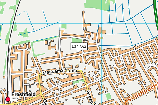 L37 7AS map - OS VectorMap District (Ordnance Survey)