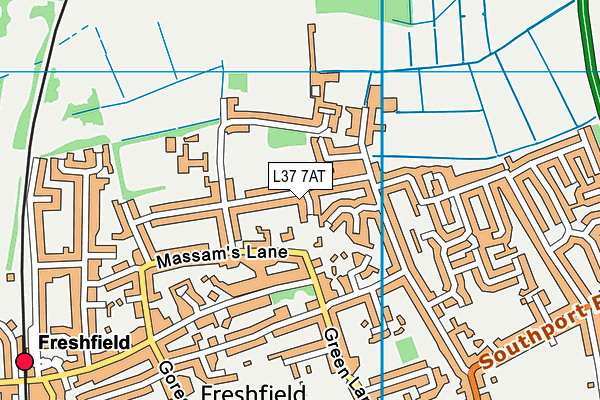 L37 7AT map - OS VectorMap District (Ordnance Survey)